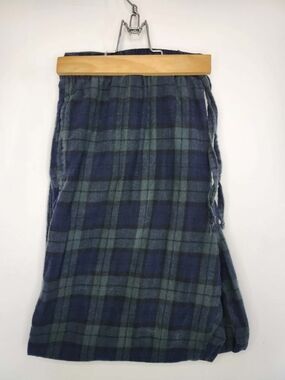 Pierre Cardin Men's 100% Cotton Flannel Pajama Pants Large Blue Green Plaid 🔥